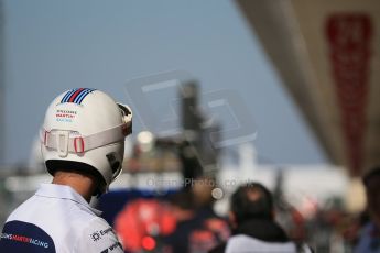 World © Octane Photographic Ltd. Saturday 1st November 2014, F1 USA GP, Austin, Texas, Circuit of the Americas (COTA) - Practice 3. Williams Martini Racing pit crew. Digital Ref: 1147LB1D9938