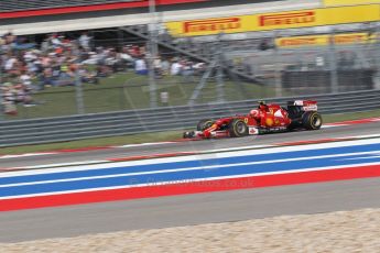 World © Octane Photographic Ltd. Saturday 1st November 2014, F1 USA GP, Austin, Texas, Circuit of the Americas (COTA) - Qualifying. Scuderia Ferrari F14T – Kimi Raikkonen. Digital Ref: 1148LW1L4187