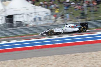 World © Octane Photographic Ltd. Saturday 1st November 2014, F1 USA GP, Austin, Texas, Circuit of the Americas (COTA) - Qualifying. Williams Martini Racing FW36 – Felipe Massa. Digital Ref: 1148LW1L4212