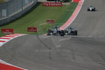 World © Octane Photographic Ltd. Sunday 2nd November 2014, F1 USA GP, Austin, Texas, Circuit of the Americas (COTA) - Race. Mercedes AMG Petronas F1 W05 Hybrid - Nico Rosberg. Digital Ref: 1151LB1D1277