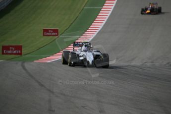 World © Octane Photographic Ltd. Sunday 2nd November 2014, F1 USA GP, Austin, Texas, Circuit of the Americas (COTA) - Race. Williams Martini Racing FW36 – Valtteri Bottas. Digital Ref: 1151LB1D1358