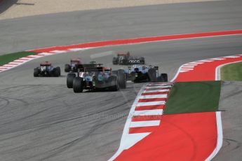 World © Octane Photographic Ltd. Sunday 2nd November 2014, F1 USA GP, Austin, Texas, Circuit of the Americas (COTA) - Race. Sahara Force India VJM07 – Nico Hulkenburg. Digital Ref : 1151LB1D1472