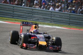 World © Octane Photographic Ltd. Sunday 2nd November 2014, F1 USA GP, Austin, Texas, Circuit of the Americas (COTA) - Race. Infiniti Red Bull Racing RB10 – Daniel Ricciardo. Digital Ref: 1151LB1D1627