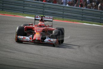 World © Octane Photographic Ltd. Sunday 2nd November 2014, F1 USA GP, Austin, Texas, Circuit of the Americas (COTA) - Race. Scuderia Ferrari F14T – Kimi Raikkonen. Digital Ref: 1151LB1D1638