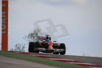 World © Octane Photographic Ltd. Sunday 2nd November 2014, F1 USA GP, Austin, Texas, Circuit of the Americas (COTA) - Race. Scuderia Ferrari F14T - Fernando Alonso. Digital Ref: 1151LB1D1779