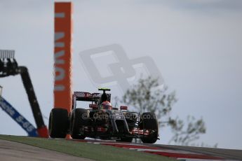 World © Octane Photographic Ltd. Sunday 2nd November 2014, F1 USA GP, Austin, Texas, Circuit of the Americas (COTA) - Race. Lotus F1 Team E22 – Pastor Maldonado. Digital Ref: 1151LB1D1785