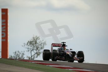 World © Octane Photographic Ltd. Sunday 2nd November 2014, F1 USA GP, Austin, Texas, Circuit of the Americas (COTA) - Race. Scuderia Toro Rosso STR 9 – Daniil Kvyat. Digital Ref: 1151LB1D1803