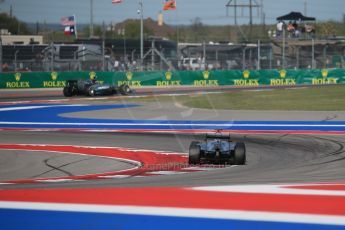 World © Octane Photographic Ltd. Sunday 2nd November 2014, F1 USA GP, Austin, Texas, Circuit of the Americas (COTA) - Race. Mercedes AMG Petronas F1 W05 Hybrid - Nico Rosberg followed by his team mate Lewis Hamilton. Digital Ref: 1151LB1D1992