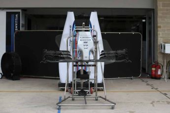 World © Octane Photographic Ltd. F1 USA GP, Austin, Texas, Circuit of the Americas (COTA). Wednesday 30th October 2014 – Pitlane setup. Williams Martini Racing nose. Digital Ref : 1141LB1D6988