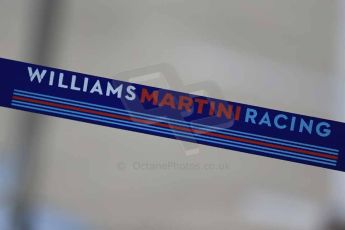 World © Octane Photographic Ltd. F1 USA GP, Austin, Texas, Circuit of the Americas (COTA). Wednesday 30th October 2014 – Pitlane setup. Williams Martini Racing cordon barrier. Digital Ref : 1141LB1D6999