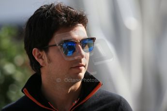 World © Octane Photographic Ltd. Sunday 2nd November 2014, F1 USA GP, Austin, Texas, Circuit of the Americas (COTA) - Paddock & Atmosphere. Sahara Force India VJM07 – Sergio Perez. Digital Ref: 1150LB1D0608