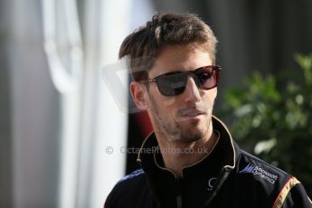World © Octane Photographic Ltd. Sunday 2nd November 2014, F1 USA GP, Austin, Texas, Circuit of the Americas (COTA) - Paddock & Atmosphere. Lotus F1 Team E22 - Romain Grosjean. Digital Ref: 1150LB1D0641