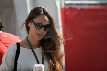 World © Octane Photographic Ltd. Sunday 2nd November 2014, F1 USA GP, Austin, Texas, Circuit of the Americas (COTA) - Paddock & Atmosphere. Jenson Buttons girlfriend Jessica Michibata. Digital Ref: 1150LB1D0692