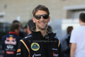 World © Octane Photographic Ltd. Sunday 2nd November 2014, F1 USA GP, Austin, Texas, Circuit of the Americas (COTA) - Paddock & Atmosphere. Lotus F1 Team E22 - Romain Grosjean. Digital Ref: 1150LB1D0936