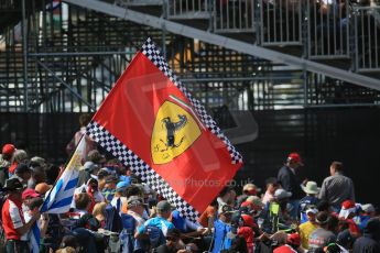 World © Octane Photographic Ltd. Sunday 2nd November 2014, F1 USA GP, Austin, Texas, Circuit of the Americas (COTA) - Paddock & Atmosphere. Scuderia Ferrari flag. Digital Ref: 1150LB1D0953