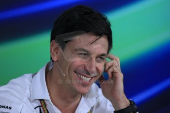 World © Octane Photographic Ltd. Friday 31st October 2014, F1 USA GP, Austin, Texas, Circuit of the Americas (COTA) - FIA Press Conference. Mercedes AMG Petronas Executive Director  – Toto Wolff. Digital Ref: 1146LB1D9194