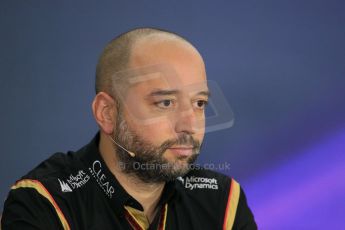 World © Octane Photographic Ltd. Friday 31st October 2014, F1 USA GP, Austin, Texas, Circuit of the Americas (COTA) - FIA Press Conference. Lotus F1 Team, Team Principle– Gerard Lopez. Digital Ref: 1146LB1D9204