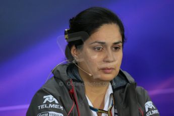 World © Octane Photographic Ltd. Friday 31st October 2014, F1 USA GP, Austin, Texas, Circuit of the Americas (COTA) - FIA Press Conference. Sauber F1 Team Team Principle – Monisha Kaltenborn. Digital Ref: 1146LB1D9234