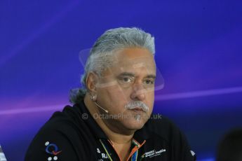 World © Octane Photographic Ltd. Friday 31st October 2014, F1 USA GP, Austin, Texas, Circuit of the Americas (COTA) - FIA Press Conference. Sahara Force India Team Principle – Vijay Mallya. Digital Ref: 1146LB1D9240