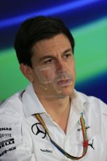 World © Octane Photographic Ltd. Friday 31st October 2014, F1 USA GP, Austin, Texas, Circuit of the Americas (COTA) - FIA Press Conference. Mercedes AMG Petronas Executive Director  – Toto Wolff. Digital Ref: 1146LB1D9260