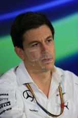 World © Octane Photographic Ltd. Friday 31st October 2014, F1 USA GP, Austin, Texas, Circuit of the Americas (COTA) - FIA Press Conference. Mercedes AMG Petronas Executive Director – Toto Wolff. Digital Ref: 1146LB1D9260
