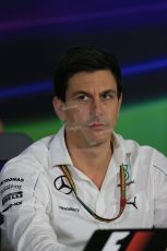 World © Octane Photographic Ltd. Friday 31st October 2014, F1 USA GP, Austin, Texas, Circuit of the Americas (COTA) - FIA Press Conference. Mercedes AMG Petronas Executive Director  – Toto Wolff. Digital Ref: 1146LB1D9268
