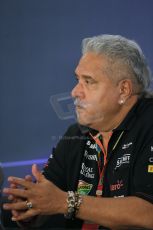 World © Octane Photographic Ltd. Friday 31st October 2014, F1 USA GP, Austin, Texas, Circuit of the Americas (COTA) - FIA Press Conference. Sahara Force India Team Principle – Vijay Mallya. Digital Ref: 1146LB1D9312