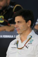 World © Octane Photographic Ltd. Friday 31st October 2014, F1 USA GP, Austin, Texas, Circuit of the Americas (COTA) - FIA Press Conference. Mercedes AMG Petronas Executive Director  – Toto Wolff. Digital Ref: 1146LB1D9320