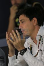 World © Octane Photographic Ltd. Friday 31st October 2014, F1 USA GP, Austin, Texas, Circuit of the Americas (COTA) - FIA Press Conference. Mercedes AMG Petronas Executive Director – Toto Wolff. Digital Ref: 1146LB1D9345