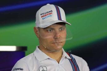 World © Octane Photographic Ltd. Thursday 30th October 2014, F1 USA GP, Austin, Texas, Circuit of the Americas (COTA) - FIA Press Conference. Williams Martini Racing – Valtteri Bottas. Digital Ref: 1143LB1D7258