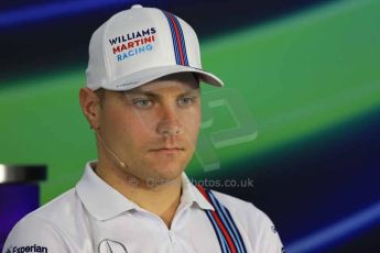 World © Octane Photographic Ltd. Thursday 30th October 2014, F1 USA GP, Austin, Texas, Circuit of the Americas (COTA) - FIA Press Conference. Williams Martini Racing – Valtteri Bottas. Digital Ref: 1143LB1D7281