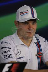 World © Octane Photographic Ltd. Thursday 30th October 2014, F1 USA GP, Austin, Texas, Circuit of the Americas (COTA) - FIA Press Conference. Williams Martini Racing – Valtteri Bottas. Digital Ref: 1143LB1D7334
