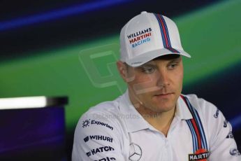 World © Octane Photographic Ltd. Thursday 30th October 2014, F1 USA GP, Austin, Texas, Circuit of the Americas (COTA) - FIA Press Conference. Williams Martini Racing – Valtteri Bottas. Digital Ref: 1143LB1D7347