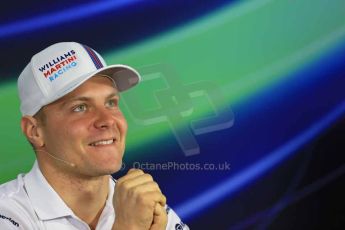 World © Octane Photographic Ltd. Thursday 30th October 2014, F1 USA GP, Austin, Texas, Circuit of the Americas (COTA) - FIA Press Conference. Williams Martini Racing – Valtteri Bottas. Digital Ref: 1143LB1D7384