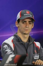 World © Octane Photographic Ltd. Thursday 30th October 2014, F1 USA GP, Austin, Texas, Circuit of the Americas (COTA) - FIA Press Conference. Sauber – Esteban Gutierrez. Digital Ref: 1143LB1D7458