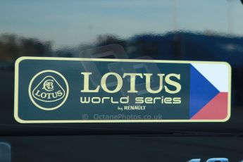 World © Octane Photographic Ltd. World Series by Renault collective test, Jerez de la Frontera, March 24th 2014. Lotus - World Series by Renault logo. Digital Ref : 0897cb1d4449