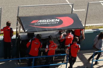 World © Octane Photographic Ltd. World Series by Renault collective test, Jerez de la Frontera, March 24th 2014. Arden Motorsport pit wall. Digital Ref : 0897cb1d4592