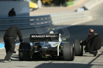 World © Octane Photographic Ltd. World Series by Renault collective test, Jerez de la Frontera, March 24th 2014. Strakka Racing – Matias Laine waits in pit lane as tyre pressures are checked. Digital Ref : 0897lb1d6739