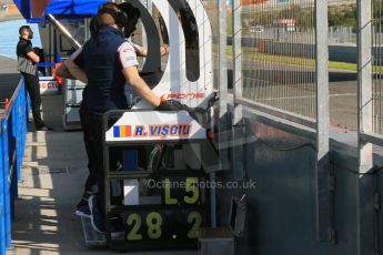 World © Octane Photographic Ltd. World Series by Renault collective test, Jerez de la Frontera, March 24th 2014. Pons Racing – Robert Visoiu Pit Board. Digital Ref : 0897lb1d7372