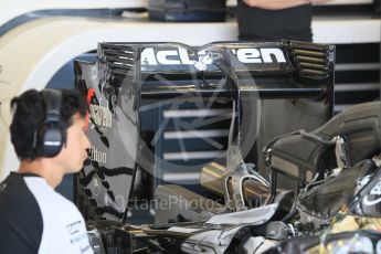 World © Octane Photographic Ltd. McLaren Honda MP4/30. Friday 27th November 2015, F1 Abu Dhabi Grand Prix, Practice 1, Yas Marina. Digital Ref: 1477CB1L4782