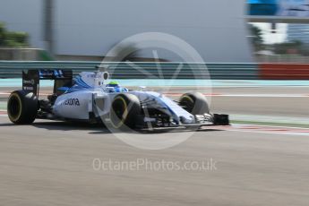 World © Octane Photographic Ltd. Williams Martini Racing FW37 – Felipe Massa. Friday 27th November 2015, F1 Abu Dhabi Grand Prix, Practice 1, Yas Marina. Digital Ref: 1477CB1L5175