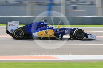 World © Octane Photographic Ltd. Sauber F1 Team C34-Ferrari – Marcus Ericsson. Friday 27th November 2015, F1 Abu Dhabi Grand Prix, Practice 1, Yas Marina. Digital Ref: 1477CB1L5224