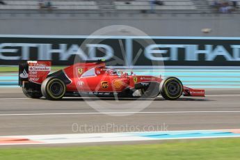 World © Octane Photographic Ltd. Scuderia Ferrari SF15-T– Kimi Raikkonen. Friday 27th November 2015, F1 Abu Dhabi Grand Prix, Practice 1, Yas Marina. Digital Ref: 1477CB1L5234