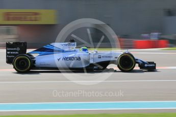 World © Octane Photographic Ltd. Williams Martini Racing FW37 – Felipe Massa. Friday 27th November 2015, F1 Abu Dhabi Grand Prix, Practice 1, Yas Marina. Digital Ref: 1477CB1L5258