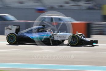 World © Octane Photographic Ltd. Mercedes AMG Petronas F1 W06 Hybrid – Lewis Hamilton. Friday 27th November 2015, F1 Abu Dhabi Grand Prix, Practice 1, Yas Marina. Digital Ref: 1477CB1L5266