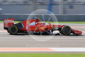 World © Octane Photographic Ltd. Scuderia Ferrari SF15-T– Kimi Raikkonen. Friday 27th November 2015, F1 Abu Dhabi Grand Prix, Practice 1, Yas Marina. Digital Ref: 1477CB1L5293