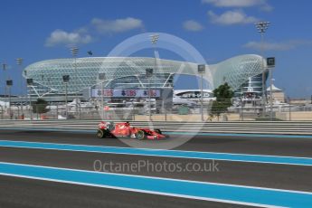 World © Octane Photographic Ltd. Scuderia Ferrari SF15-T– Sebastian Vettel. Friday 27th November 2015, F1 Abu Dhabi Grand Prix, Practice 1, Yas Marina. Digital Ref: 1477LB1D6189