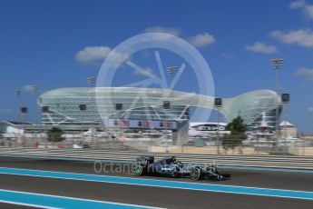 World © Octane Photographic Ltd. Mercedes AMG Petronas F1 W06 Hybrid – Nico Rosberg. Friday 27th November 2015, F1 Abu Dhabi Grand Prix, Practice 1, Yas Marina. Digital Ref: 1477LB1D6242