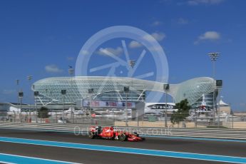 World © Octane Photographic Ltd. Scuderia Ferrari SF15-T– Kimi Raikkonen. Friday 27th November 2015, F1 Abu Dhabi Grand Prix, Practice 1, Yas Marina. Digital Ref: 1477LB1D6343