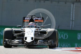 World © Octane Photographic Ltd. Sahara Force India VJM08B – Nico Hulkenberg. Friday 27th November 2015, F1 Abu Dhabi Grand Prix, Practice 1, Yas Marina. Digital Ref: 1477LB1D6459